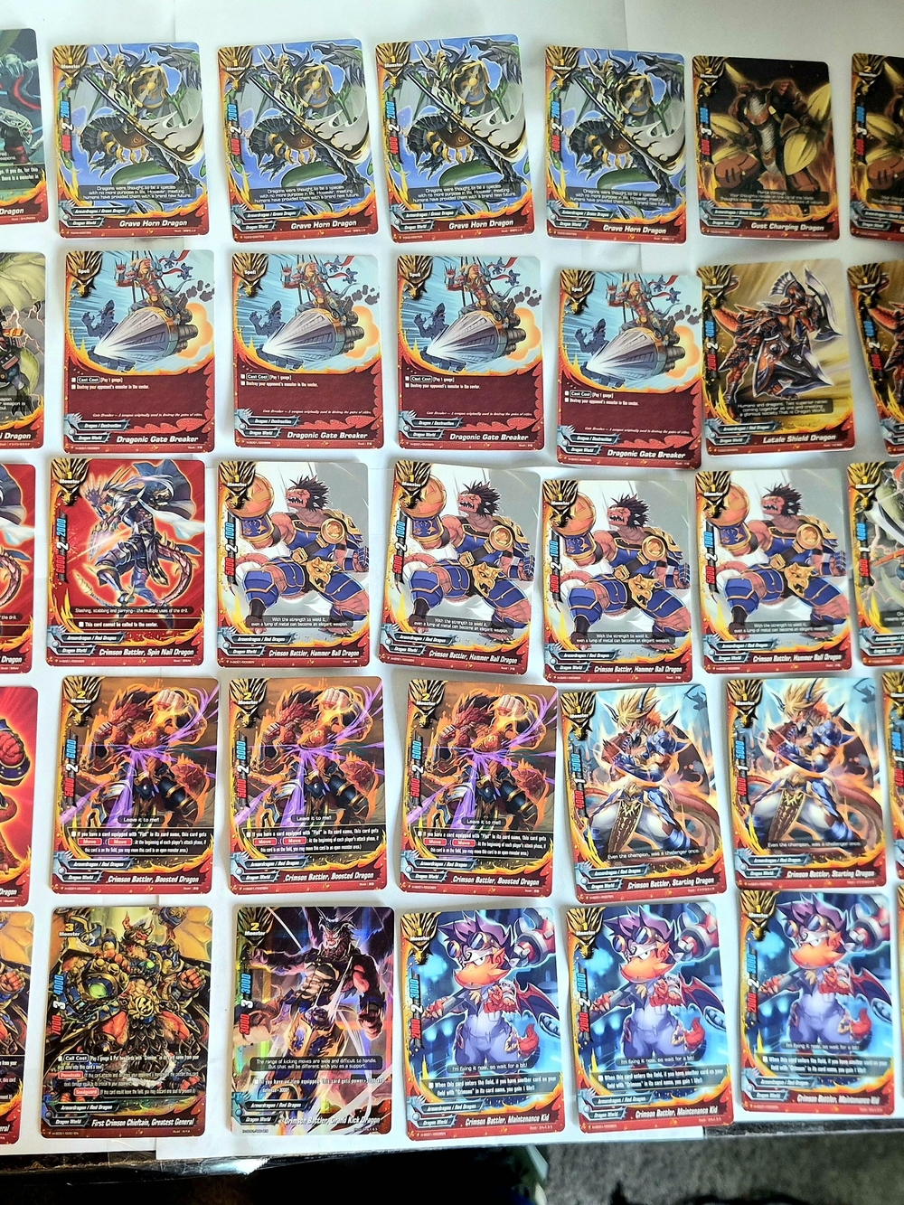 Future Card Buddyfight Dragon World Deck Core Lot - 90+ Cards Crimson Jackknife